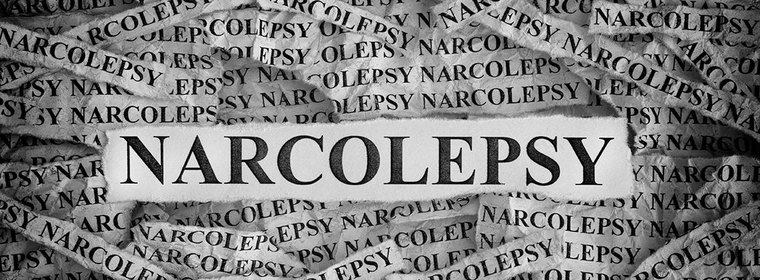 papel con las letras de narcolepsia