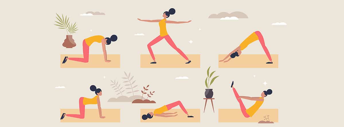 ilustración con ejercicios de kegel