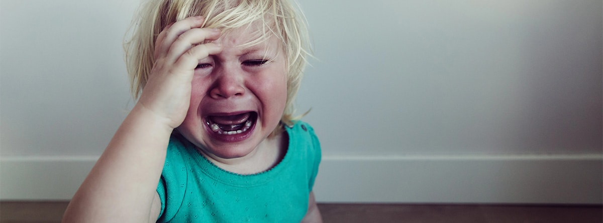 Bebé llorando desconsoladamente