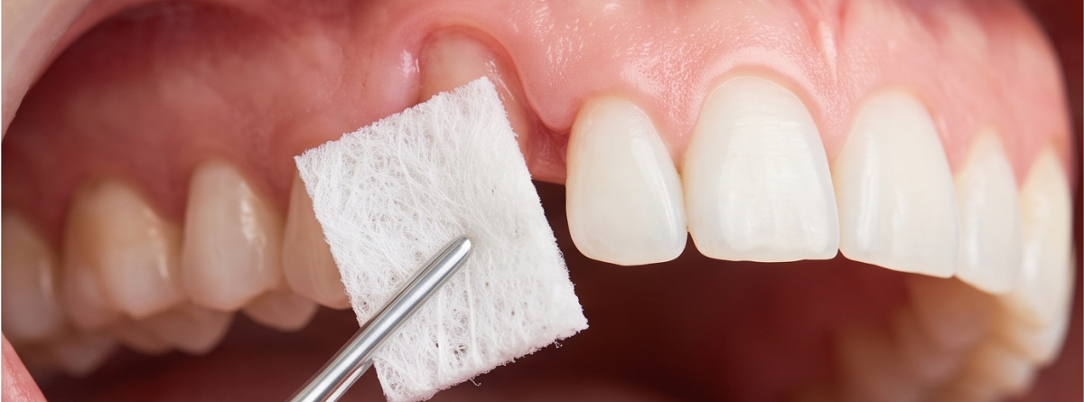 dentadura con un diente quitado